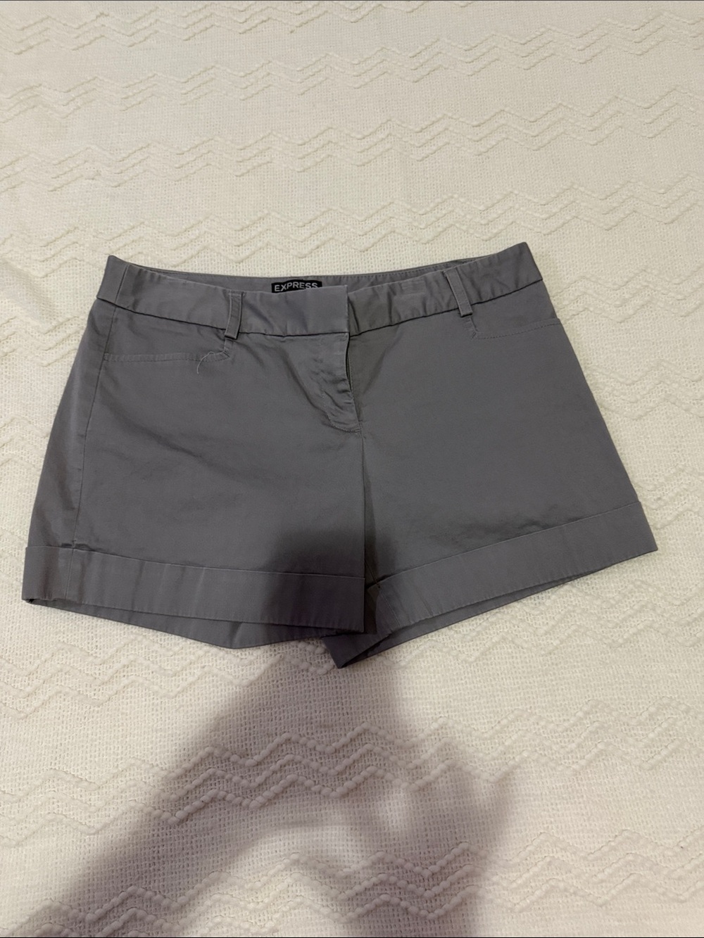Express Women's Gray Tailored Cuffed Shorts